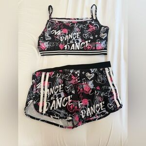 Dance Crop Top and Shorts Set